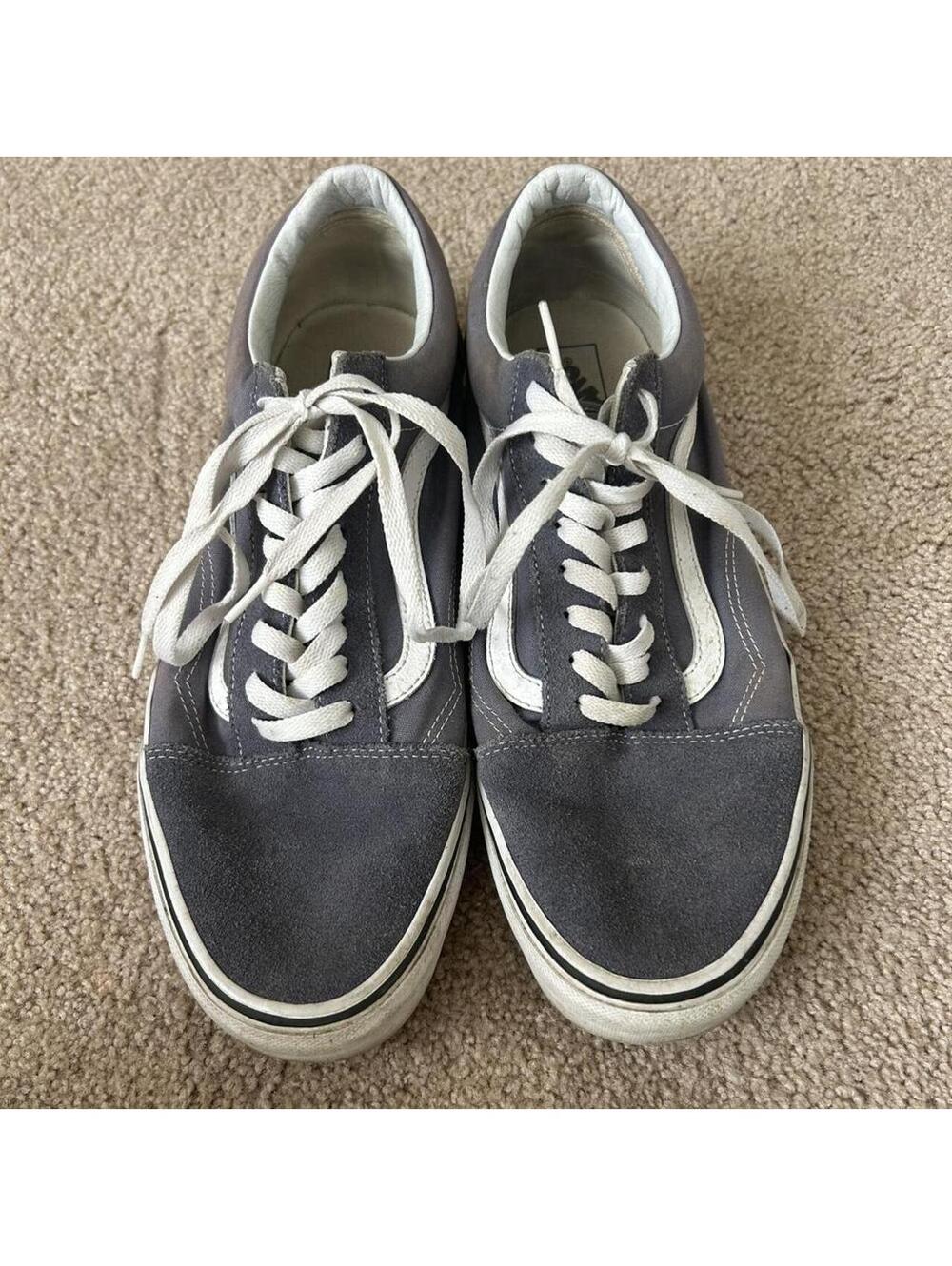 Men’s size US 13 Grey and white Vans Old Skool trainers
